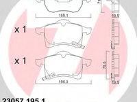 Placute frana 23057 195 1 ZIMMERMANN pentru Opel Astra Opel Zafira