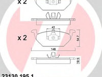 Placute frana 23130 195 1 ZIMMERMANN pentru Seat Ibiza Audi A3 Vw Jetta Vw Vento Skoda Praktik Skoda Roomster Skoda Octavia Vw Golf Vw Beetle Vw New Vw Novo Audi A1 Skoda Fabia Vw Bora Seat Toledo Vw Polo Vw Up Seat Leon