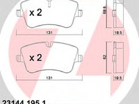 Placute frana 23144 195 1 ZIMMERMANN pentru Mercedes-benz C-class Mercedes-benz Clk Mercedes-benz Slk Mercedes-benz Clc-class