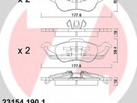 Placute frana 23154 190 1 ZIMMERMANN pentru Ford Focus