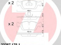 Placute frana 23287 175 1 ZIMMERMANN pentru Bmw Seria 3 Bmw Z3 Bmw Z4