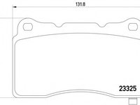 Placute frana 2332502 TEXTAR pentru Chevrolet Corvette Opel Insignia Opel Astra