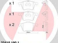 Placute frana 23418 190 1 ZIMMERMANN pentru Vw Sharan Ford Galaxy Seat Alhambra