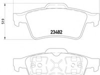 Placute frana 2348202 TEXTAR pentru Renault Vel Renault Laguna Nissan Primera Renault Espace Renault Megane