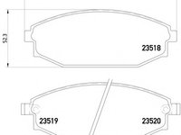 Placute frana 2351801 TEXTAR pentru Mitsubishi Galloper Hyundai Galloper