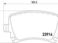 Placute frana 2391401 TEXTAR pentru Vw Caddy Skoda Octavia Skoda Laura Vw Passat Skoda Superb Vw Golf Vw Jetta Audi Tt Vw Vento Vw Rabbit Audi A6 Audi A4 Vw Touran Audi A3 Seat Altea