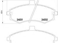 Placute frana 2403101 TEXTAR pentru Hyundai Avante Hyundai Elantra Hyundai Lavita Hyundai Matrix