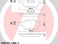 Placute frana 24535 180 1 ZIMMERMANN pentru Renault Megane Renault ScEnic Renault Grand Renault Clio Renault Euro