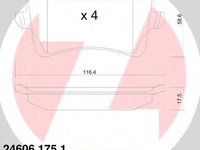Placute frana 24606 175 1 ZIMMERMANN pentru Audi A5 Audi Q5 Audi A4