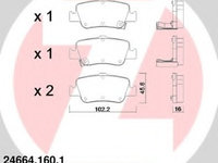 Placute frana 24664 160 1 ZIMMERMANN pentru Toyota Auris Toyota Blade Toyota Corolla