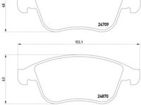 Placute frana 2487001 TEXTAR pentru Renault Latitude Renault Laguna