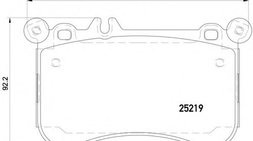 Placute frana 2521901 TEXTAR pentru Mercedes-
