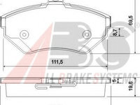 Placute frana 37010 A B S pentru Audi A4 Vw Passat Seat Exeo