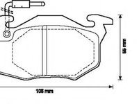 Placute frana 571524J JURID pentru CitroEn Ax Peugeot 106 CitroEn Saxo CitroEn Zx