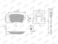 Placute frana 573220J JURID pentru Vw Eurovan Vw Kombi Vw Transporter Vw Multivan Vw Touareg