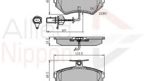 Placute frana ADB1736 COMLINE pentru Audi A4 