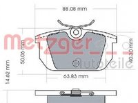 Placute frana ALFA ROMEO 155 167 METZGER 1170487