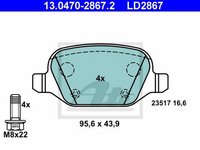 Placute frana ALFA ROMEO 156 932 ATE 13047028672