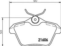 Placute frana ALFA ROMEO 156 932 HELLA 8DB355018291