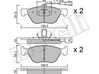 Placute frana ALFA ROMEO 156 932 METELLI 2200830