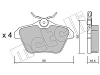 Placute frana ALFA ROMEO 156 932 METELLI 2201130