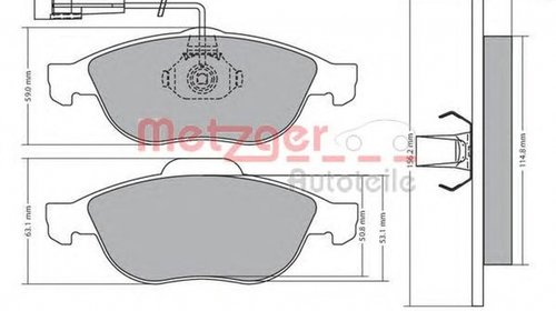 Placute frana ALFA ROMEO 156 932 METZGER 1170