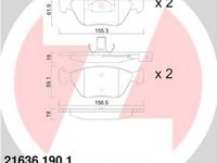 Placute frana ALFA ROMEO 156 932 ZIMMERMANN 216361901