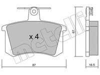 Placute frana ALFA ROMEO 156 Sportwagon 932 METELLI 2200480