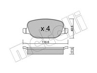 Placute frana ALFA ROMEO 159 939 METELLI 2207040