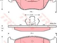 Placute frana ALFA ROMEO 166 936 TRW GDB1362