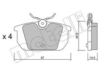 Placute frana ALFA ROMEO GTV 916C METELLI 2200640