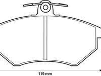 Placute frana Audi 100 (43, C2), 100 (44, 44q, C3), 200 (43, 44), 80 (81, 85, B2), 80 (B3, B4), 90 (B3), Coupe (81, 85), Coupe (89, 8b), Quattro (85), Vw Passat (3a2, 35i) SRLine parte montare : Punte fata