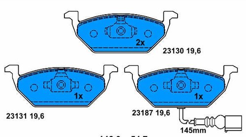 Placute frana AUDI A3 (8L1) - ATE - Cel mai b