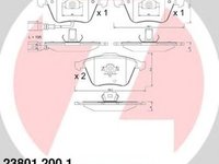 Placute frana AUDI A3 8P1 ZIMMERMANN 238012001