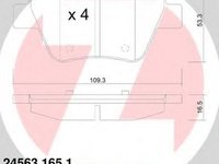 Placute frana AUDI A3 8P1 ZIMMERMANN 245631651