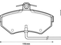 Placute frana AUDI A4 8D2 B5 JURID 573006J