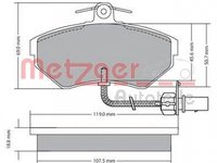 Placute frana AUDI A4 8D2 B5 METZGER 1170082