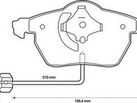 Placute frana AUDI A4 8E2 B6 JURID 573037J