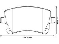 Placute frana AUDI A4 8E2 B6 JURID 573219J