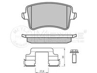 Placute frana AUDI A4 Allroad 8KH B8 MEYLE 0252460617K2