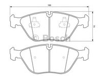 Placute frana AUDI A4 Avant 8D5 B5 BOSCH 0986424649