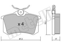 Placute frana AUDI A4 Avant 8D5 B5 METELLI 2201001