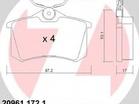 Placute frana AUDI A4 Avant 8E5 B6 ZIMMERMANN 209611721