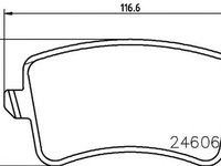 Placute frana AUDI A4 Avant 8K5 B8 HELLA 8DB355013651