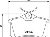 Placute frana AUDI A6 4B2 C5 BREMBO P85020