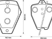 Placute frana AUDI A6 4B2 C5 JURID 571871J