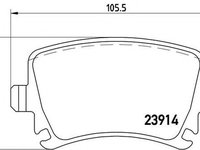 Placute frana AUDI A6 4F2 C6 BREMBO P85073