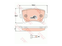 Placute frana Audi A6 Avant (4f5, C6), 03.2005-08.2011, Q3 (8u), 06.2011-, Seat Alhambra (710, 711), 06.2010-, Vw Cc (358), 11.2011-12.2016, Passat Variant (3c5), 08.2005-10.2011, Sharan (7n, TRW