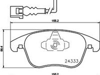 Placute frana Audi Q3 (8u), Fiat Sedici (Fy), Seat Alhambra (710, 711), Vw Sharan (7n1, 7n2), Tiguan (5n) SRLine parte montare : Punte fata