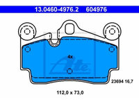 Placute frana Audi Q7 (4l), 03.2006-08.2015, Porsche Cayenne (955), 09.2002-09.2010, Vw Touareg (7la, 7l6, 7l7), 10.2002-05.2010, Motorizare 3.0 Tdi/ 3.2 V6/ 6.0 Tdi, ATE